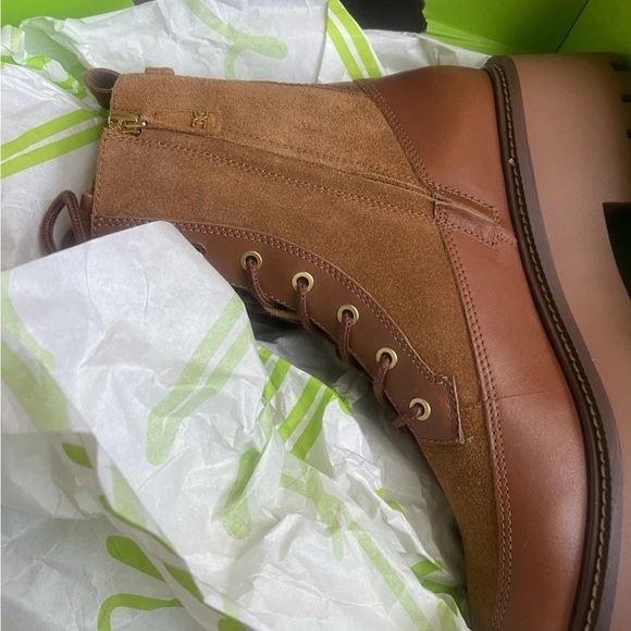 Brown Lace-Up Women's Boots Sam Edelman 8.5 - Picture 2 of 5